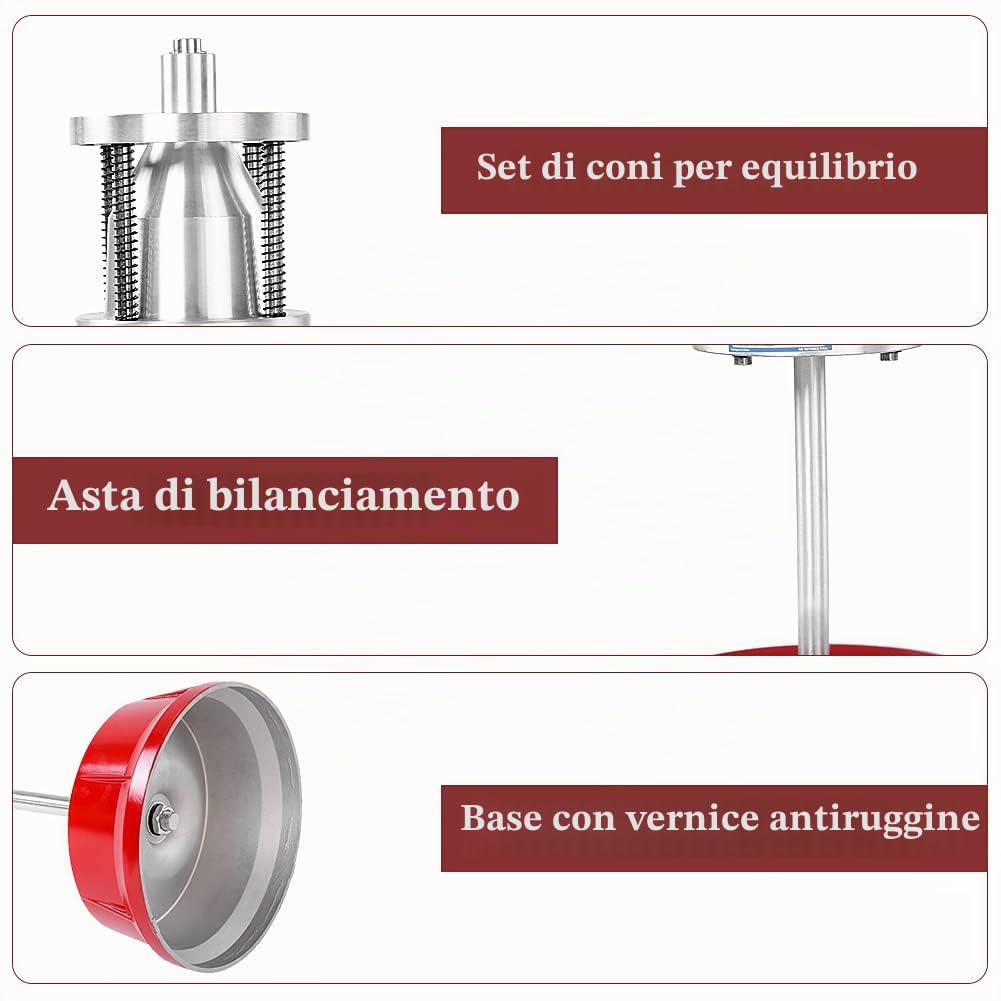 Ejoyous Equilibratrice per Pneumatici, Portatile, Acciaio, per Gomme Auto Bici Moto Camion