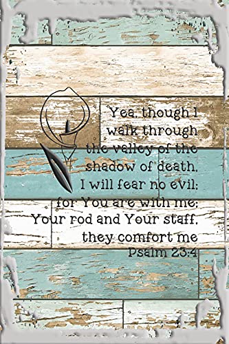 Walk through the valley of the shadow of death Psalm bible verse White Wall Art Decor Funny Gift