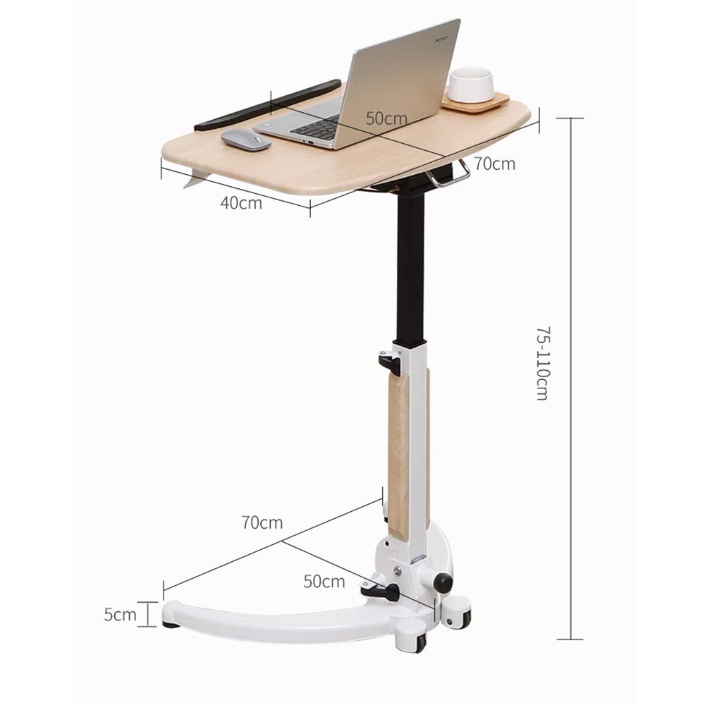 Podium Mobile Pliable à Hauteur réglable avec Cadre en Acier pour Discours Scolaire, Entreprise, Restaurant, Mariage (Couleur : Blanc, Taille : 110 x 40 x 70 cm)