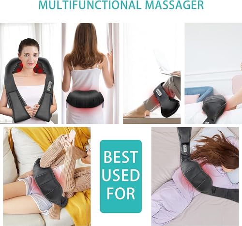 AERLANG Massagegerät Schulter Nackenmassagegerät mit Wärme, Weihnachtsgeschenke, Shiatsu Rückenmassagegerät Massagegerät Nacken,Rücken,Nacken Geschenke für Frauen, Männer 5