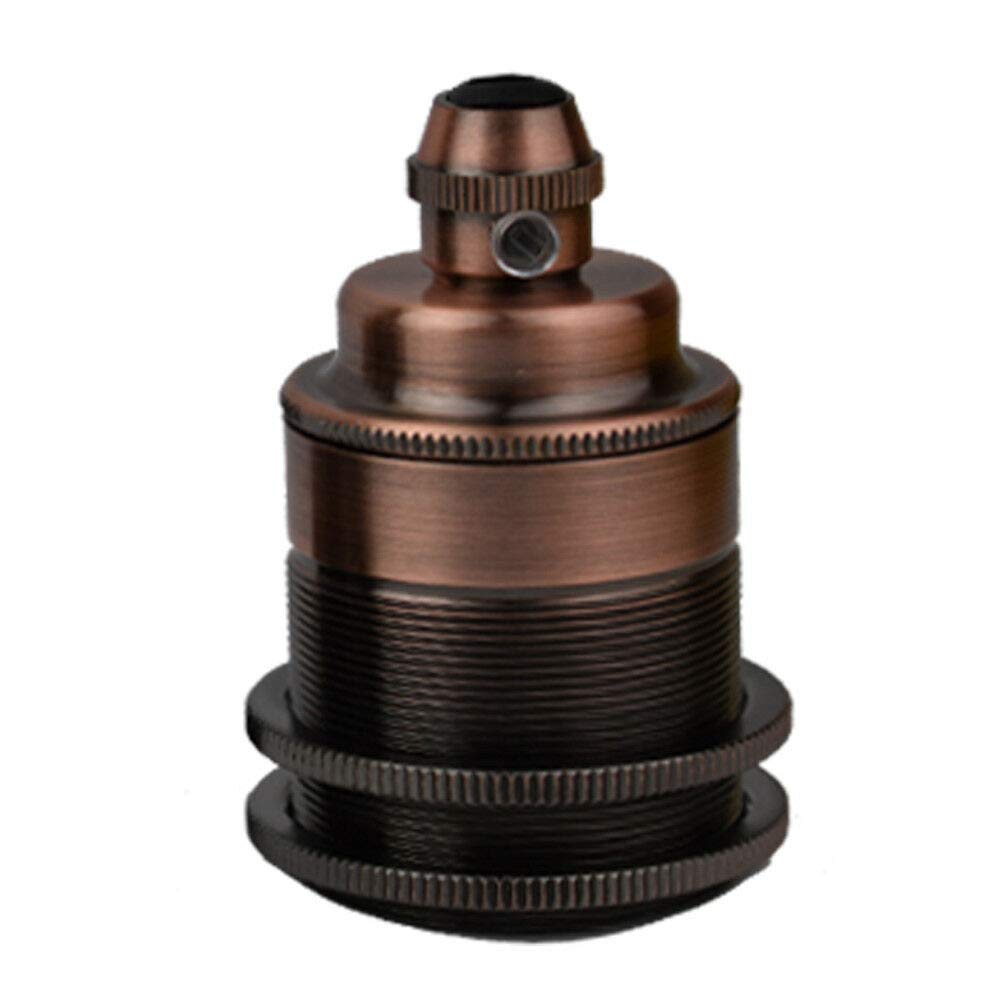 LEDSone E27 Vintage Edison Bulb Holder Pendant Light Socket - Antique Metal Design for DIY Ceiling Lights, Perfect for Restoring Old Lamps and Unique Fixtures