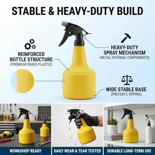 Image of 500ML Trigger Spray Pump with Adjustable Nozzle | Multipurpose Hand Sprayer Water Pump for Plants Gardening, Home Cleaning, Salon & Sanitizing (Colour May Vary)