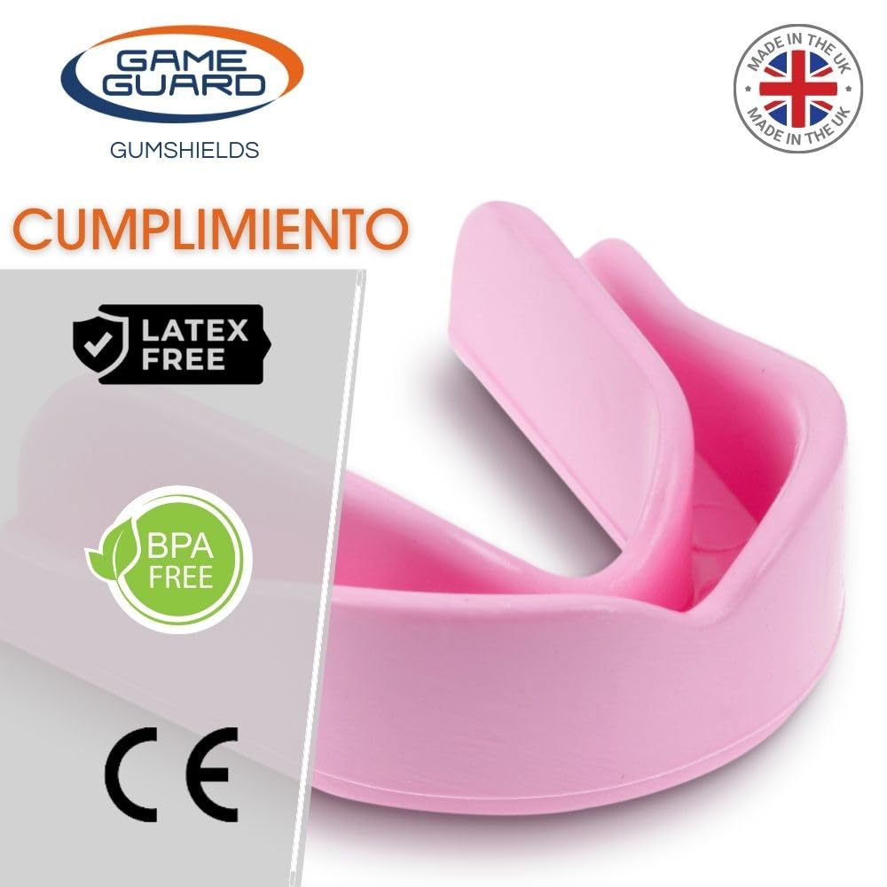 GAME GUARD protector bucal para hervir y morder/protector de encías - protector bucal moldeable/protectores de encías - júnior/niños/jóvenes - Aprobado por CE, deportes escolares, fútbol, rugby — view 5