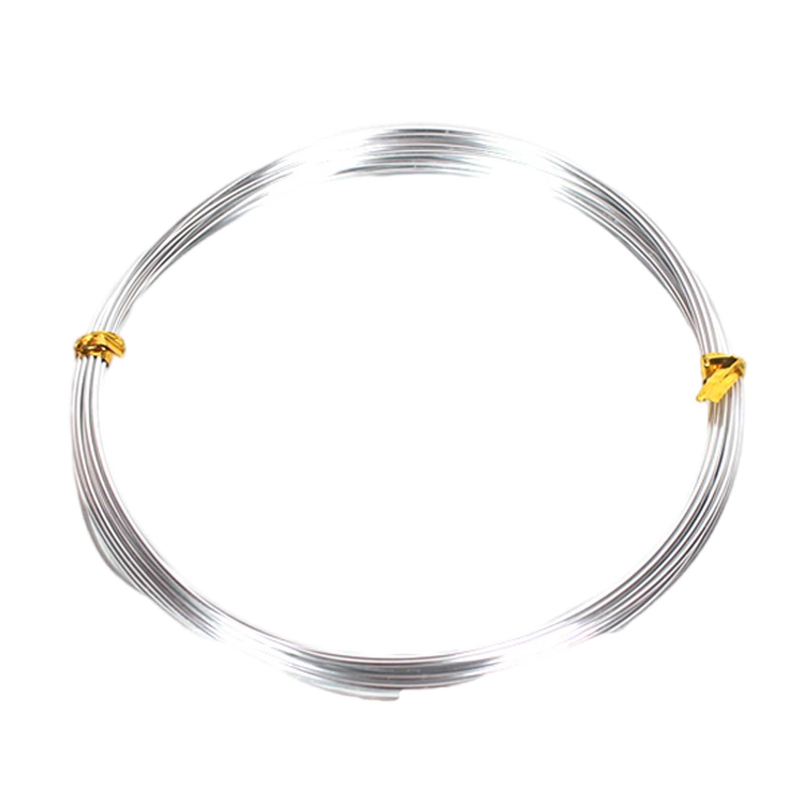 WSYCWG Aluminum Craft Wire Flexible Metal Wire Diameter 2Mm, 5 Meters Long Beading Wire Rolls for DIY Sculpture and Crafts,Silver