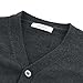 chickiddos Unisex Uniform Cardigan for Girls Boys, Button Down V-Neck Long Sleeve Cotton Sweaters for 5-14Y (US, Age, 7 Years, 8 Years, Dark Grey)