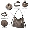 Handbags-for-Women-Large-Designer-Ladies-Hobo-bag-Bucket-Purse-Faux-Leather Realer Hobo Handbags Purses and Wallet Set for Women Shoulder Tote Bag with Adjustable Shoulder Strap Faux Leather
