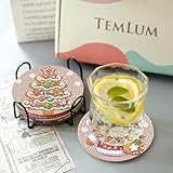 Zoom IMG-1 8 sottobicchieri con diamanti per