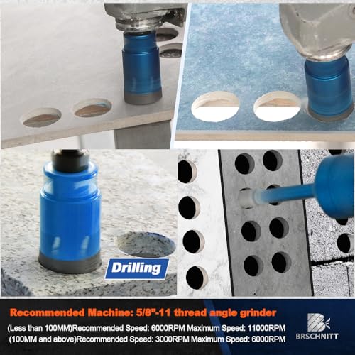 Image of Diamond Core Drill Bit Set - BRSCHNITTTile Hole Saw Kit 1 /4 inch 5 /16 inch 3 /8 inch 4 /5 inch 1-3 /8 inch2 inch 3 inch 4 1 /2 inch& 4 /5 inch Finger Bit&2 inch Chamfer Bit for Porcelain Tile Ceramic Marble Granite&Diamond Blade