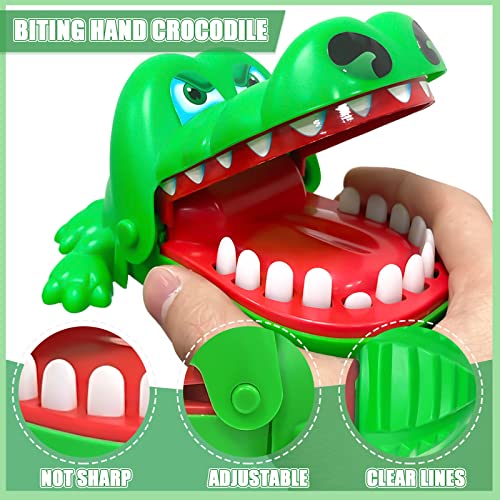 OPEIXSAYKOC Krokodil Spiel Croco Doc Spiel Spielzeug Krokodil Zähne, krokodil Spielzeug Set, Geschicklichkeitsspiel, Spaß Mund Finger beißen Familienspiel für Jungen und Mädchen