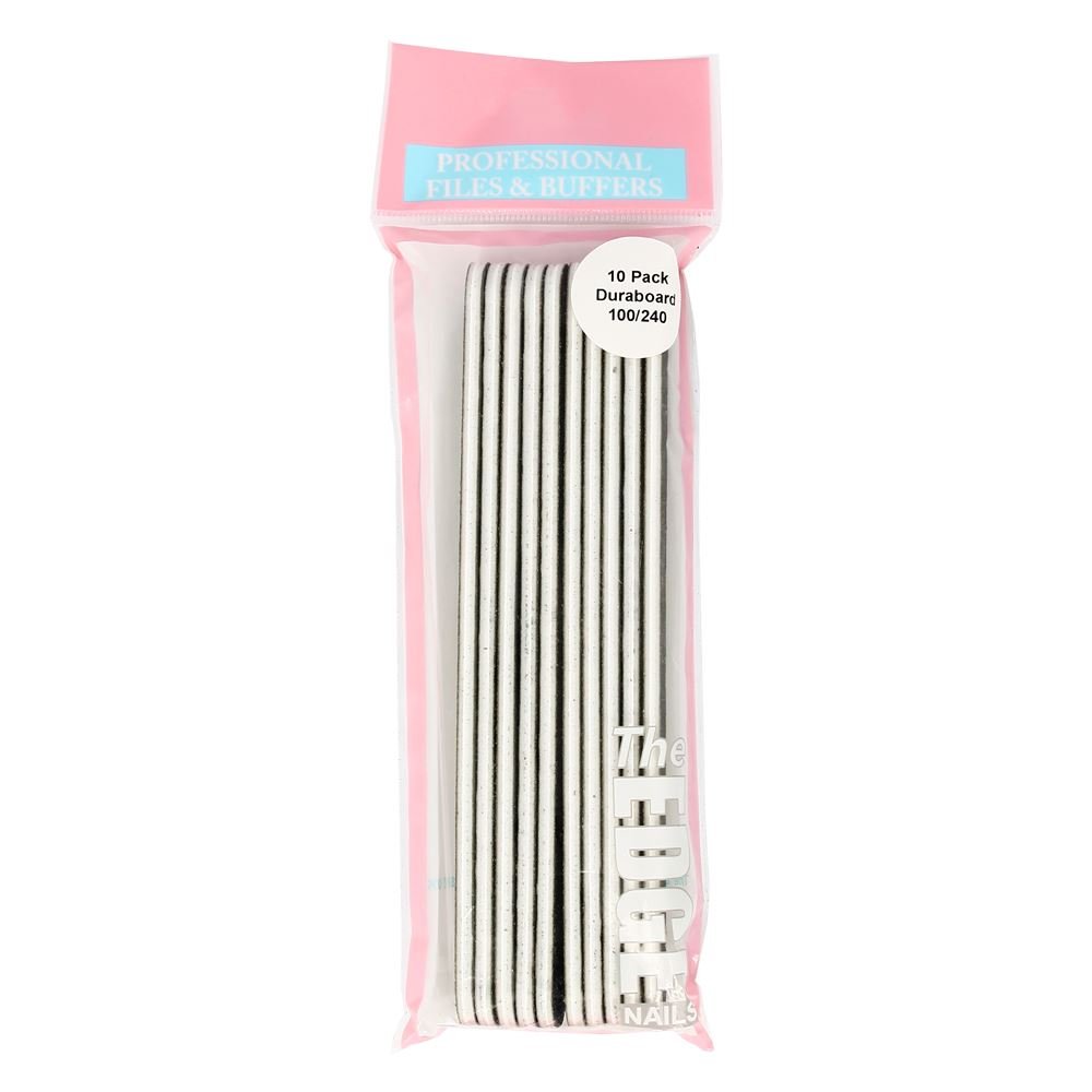 The Edge Duraboard 100/240 Grit Nail File - Pack of 10