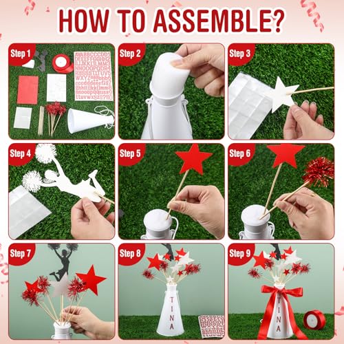 image for Weysat 6 Sets Cheer Megaphone Bulk Cheerleading Party Centerpiece Deco