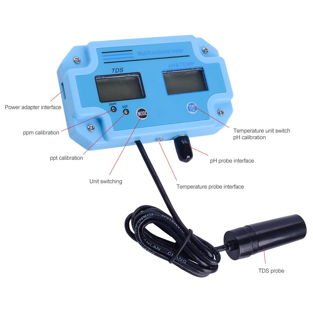 PH-2983 PH digital LED del metro del probador y TDS Con 2 en 1 de alta precisión de la monitorización de la herramienta Equipo Detector de función