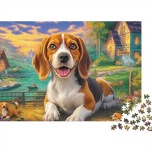 🌸Buon regalo: il cute dog puzzle finito misura 38x26cm/1000pcs una volta completato. I migliori regali per ragazzi e ragazze dai 14 anni in su per compleanni o festività (Natale, Halloween, Ringraziamento, ecc.)