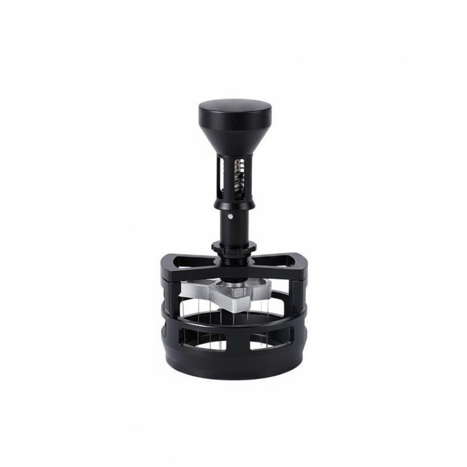 Kaffeeverteiler Kaffeezubehör Tamper Höhenverstellbar Aluminiumlegierung Ergonomisch Und Stabil für Heimküche Gastronomie, Schwarz, 58 Mm