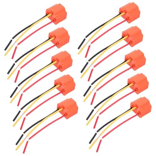 SEWOART 10 Uds Bombilla De Luz De Coche Kit De Coche Adaptador Enchufe De Luz Kit De Conversión De Faros Accesorios De Coche Faro Conector Relé Enchufe De Cerámica Faro De Coche