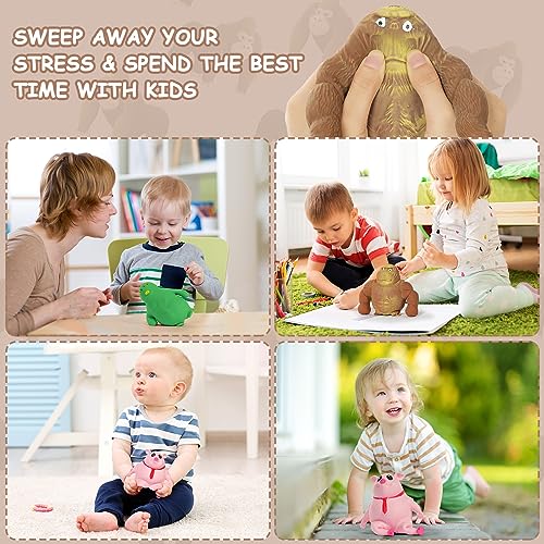 Ainiv Anti Stress Spielzeug, Gorilla-Figur zum Stressabbau, Latex Monkey Gorilla Toys, Sensory Relief Fidget Toy, Weiches Squeeze-Spielzeug, Geeignet für Freizeit, Unterhaltung, Stressabbau