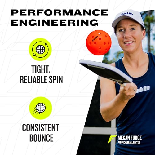 Image of Franklin Sports X-40 Outdoor Pickleballs - Official Ball of USA Pickleball, APP Tour + US Open - Regulation Size