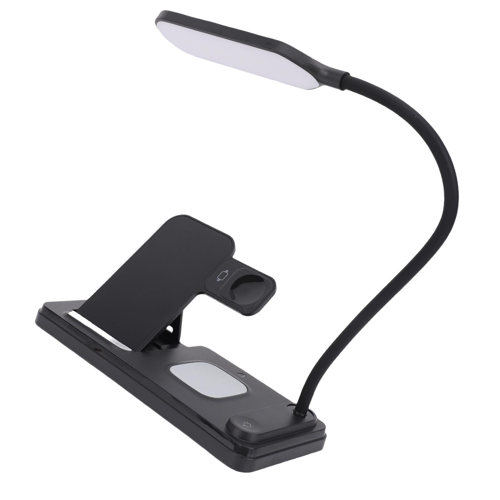 Asixxsix Stazione Di Ricarica Wireless 3 In 1, Caricatore Rapido Da 15W Con Lampada Da Lettura Per Smartphone Auricolari E Smartwatch