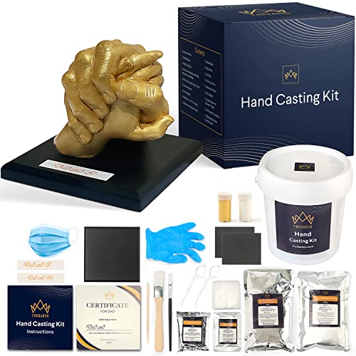 Hand Casting Kit for Men â€“ Unique Dad Gift for Fathersâ€™ Day â€“ Large Hand Mold Kit â€“ Manly Dad Birthday Gift â€“ Immortalize Your Hands with These Hand Casting Kits