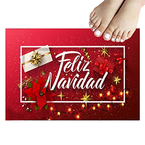 gormyel Felpudos navideños para Exteriores | Alfombrilla de Bienvenida navideña Antideslizante Decorativa | Felpudo de Bienvenida de Navidad para Puerta de Entrada, decoración Interior y Exterior Cover