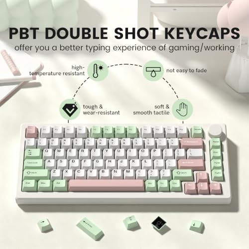Image of dagaladoo Double Shot PBT keycaps Set, Cherry Profile Keyboard Keycaps