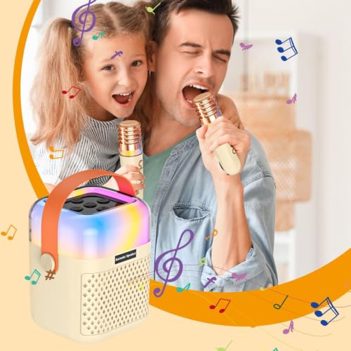 Máquina de Karaoke Infantil con Doble Micrófono Sin Cables y Sonido Envolvente Portátil 2