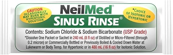 NeilMed's Sinus Rinse Extra Strength Pre-Mixed Hypertonic Packets-for Sinus Relief, 70 Count Box (Pack of 2)