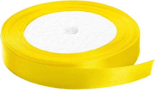 Cinta de satén de color sólido, 38 de pulgada, 25 yardas, cinta de tela de una sola cara, para adornar con lazos, manualidades, regalos, fiestas,