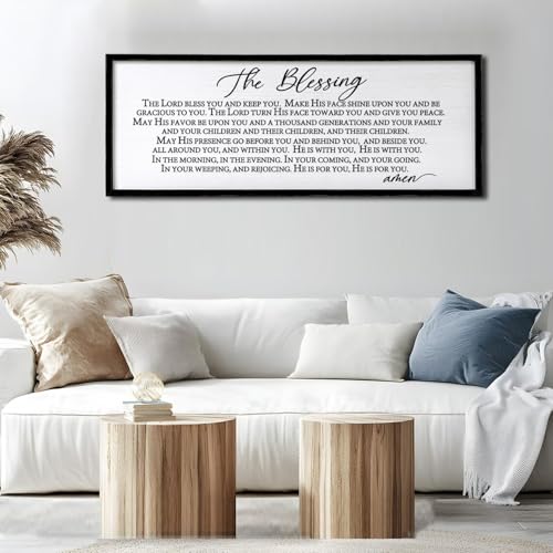 Foutcheou The Blessing Christian Song Lyrics Wall Decor 32"×12" Bible
