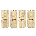 FTVOGUE 4Pcs/Pack Hidden Furniture Hinge Brass Concealed Barrel Wooden Box 8mm 180° Opening Angle for DIY Jewelry Box Hand Craft