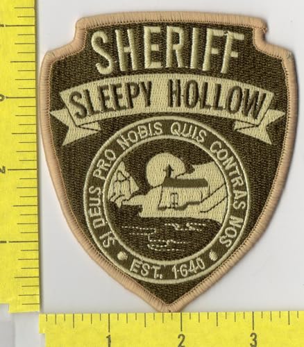 sle-epy hol-low television series sheriff badge shoulder iron on patch jb
