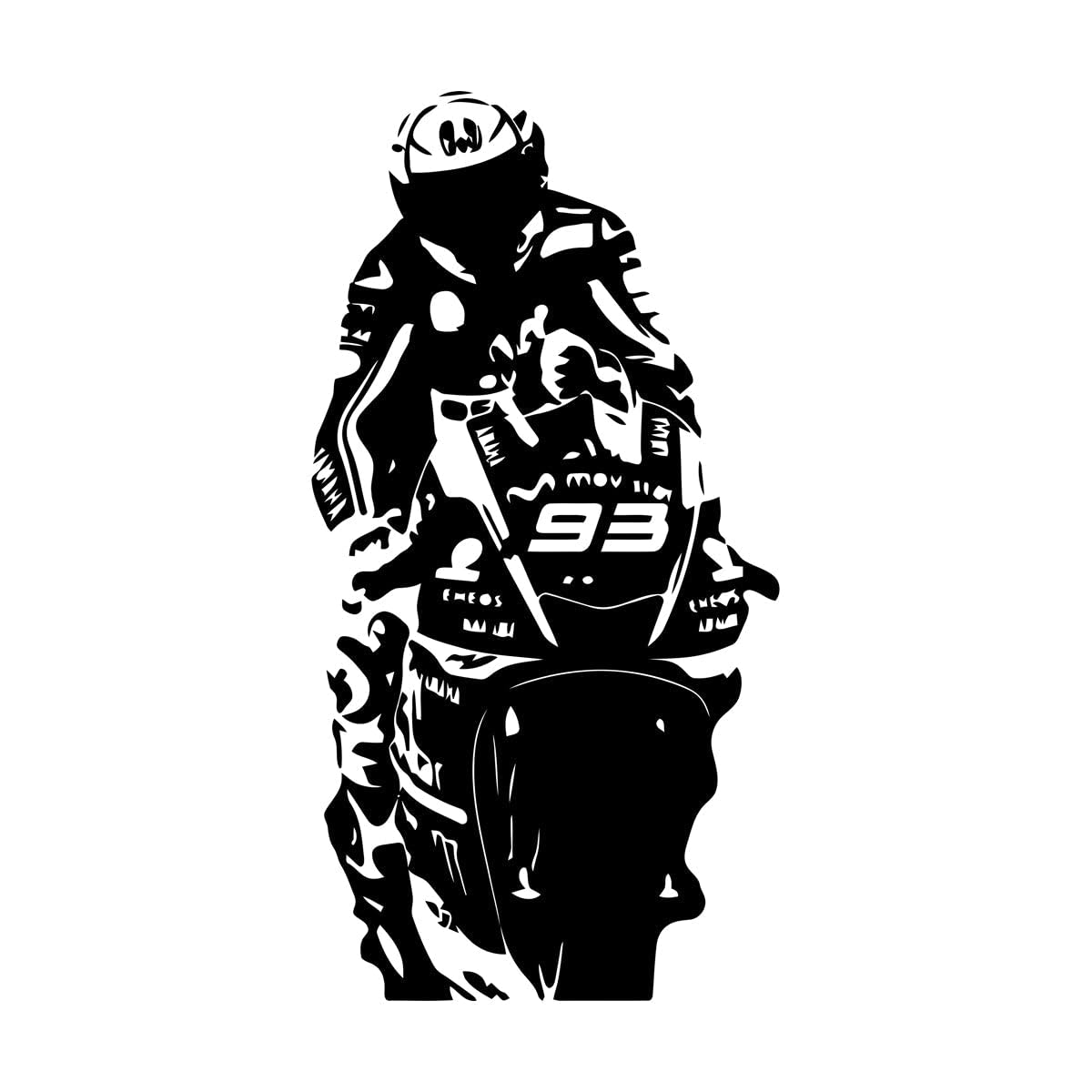 Motorcycle Wall Decal 93 Brike Vinyl Wall Sticker Modern Stickers for Living Room Decoration Decal Bedroom Decor Small - 53x28cm — image 1