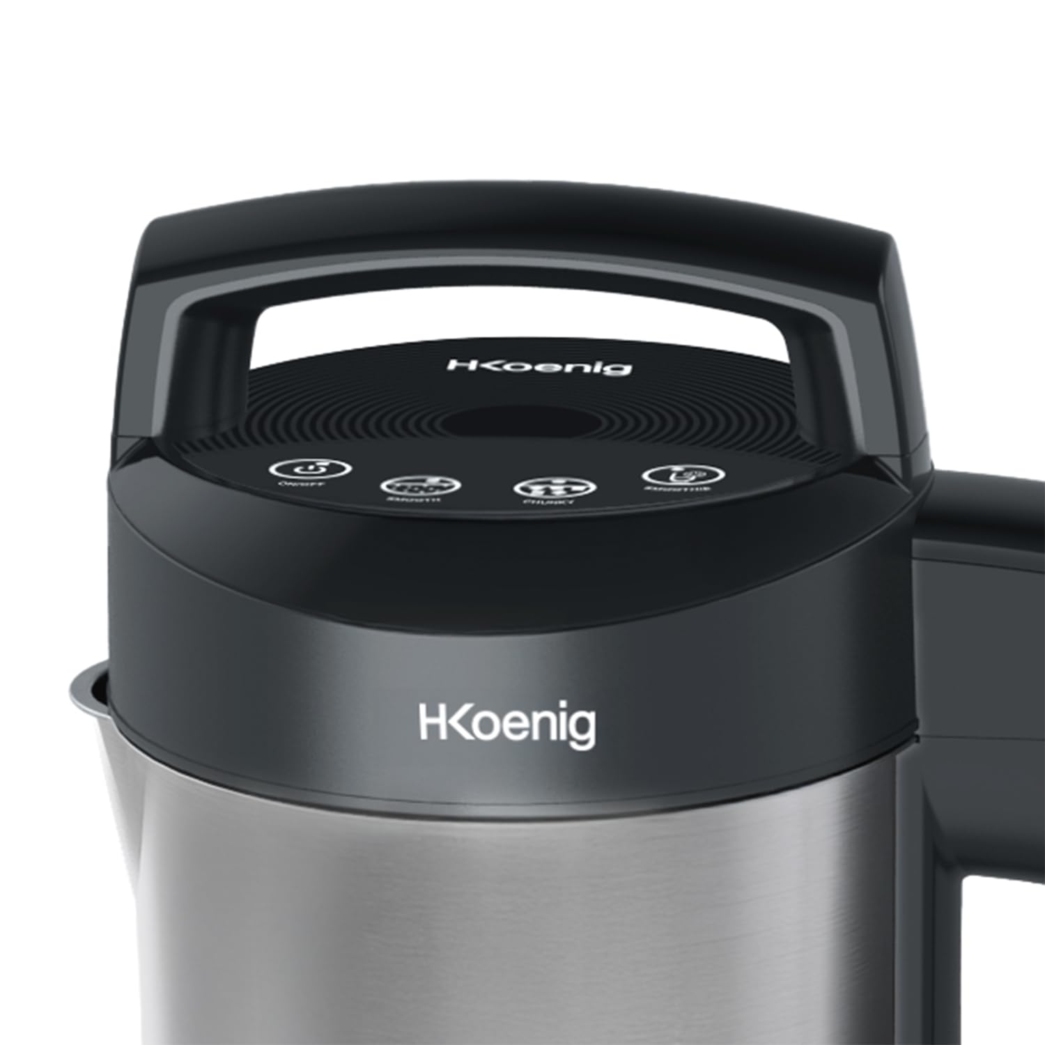 H.Koenig Verwarmde Soepmixer 1.1L MXC20 Roestvrij Staal Zwart