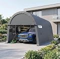 COBIZI Carport Canopy 12x20 Heavy Duty Portable Garage, All-Season Portable Car Ports & Outdoor Storage Shed, Galvanized Frame Vehicle Shelter with Removable Doors and Vents, Gray