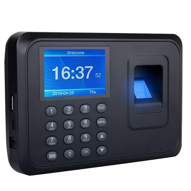EDEDE Pointeuse horaire, Format de données coûteux d'Excel de Disque d'USB de Machine d'enregistreur de présence d'empreinte Digitale