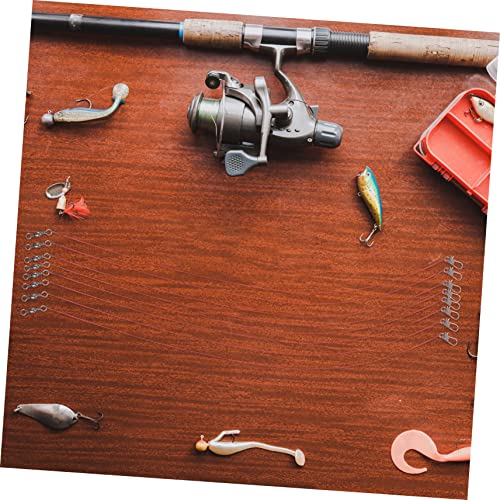 100 unidades de líderes de pesca de acero duradero con snap miniatura 5