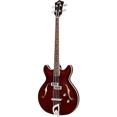 Ktone Sunburst 4-String Semi-Hollow Bass Guitar – Full Size With Bag