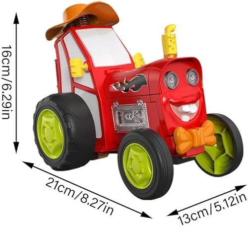 Miniatura 7 de DABATO 2023 Nuevo auto de salto loco de juguete - Auto a control remoto con faros y música, camiones de acrobacias rápidas, tren de juguete de doble