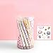 30 Packs Kawaii Pen with Two Posts Aesthetic Graphic Gel Pen Japanese Black Ink Pen Cute Rollerball Pen Retractable Pen (E,30 PCS)