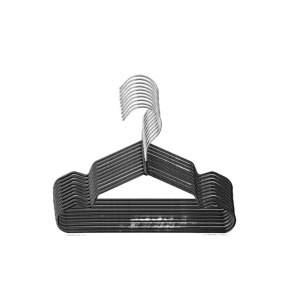 10Pcs Pet Clothes Hangers, Space-Saving Metal For Apparel, Ideal For Pets(Black M 10pcs)