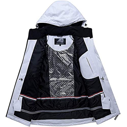 PLAYH Conjunto de roupa de esqui unissex para esqui ao ar livre, jaqueta de esqui com capuz à prova