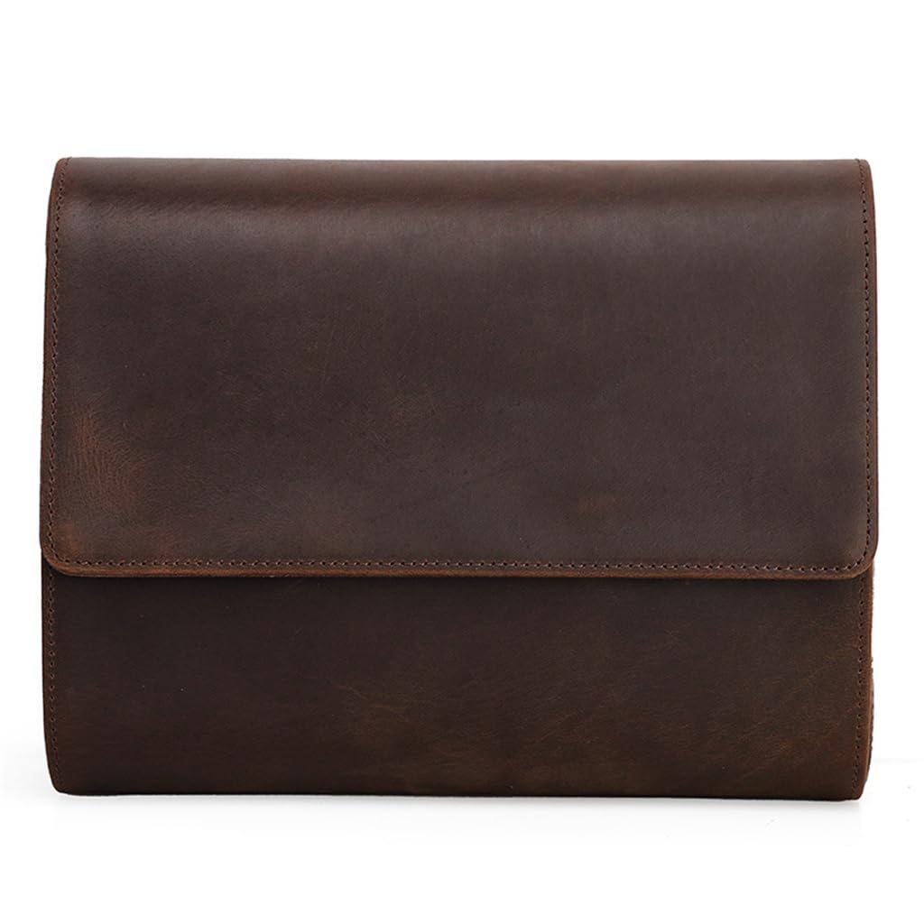 Boîte de montre en cuir de cire d'huile portable avec sacs de rangement