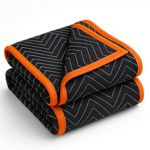 Casabliss Thick Moving Blanket Heavy Duty 2 Moving Blankets 42\"x 72\" Moving Essentials Shipping Thick Furniture Wrapping for Moving Supplies Professional Quilted Shipping Blankets