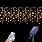 SALCAR Guirnalda de 240 luces LED solares con mando a distancia (7,8 m)
