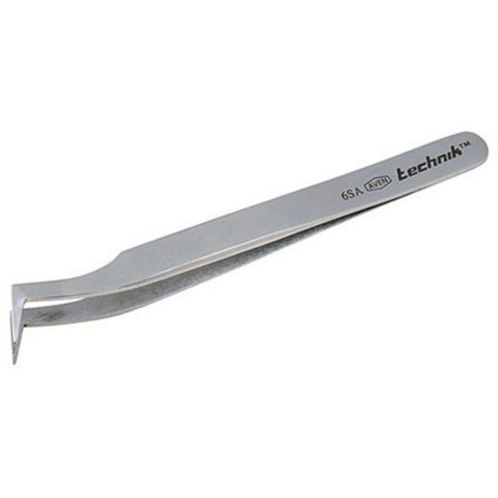 Aven angolato fine modello 6 pinzette di precisione, 4 – 3/10,2 cm lunghezza, Stainless Steel, 4-3/4" Length, 3 Star Grade, 1