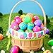 JOYIN 50 Pcs Plastic Printed Bright Easter Eggs 2.3