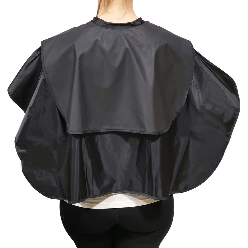 Double-Flip Shampoo Cape Short Water Proof with Flap in back for Salon Stylist Barbershop