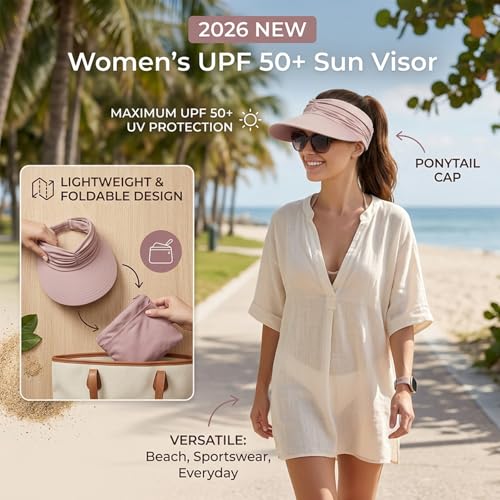 Visera para mujer con protección UV y diseño plegable miniatura 6