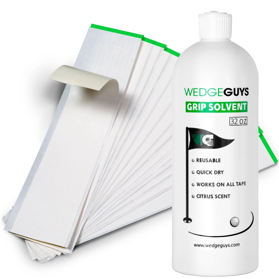 Wedge Guys Professional Golf Grip Tape 2" x 10" Solvent Activated Double Sided Adhesive Strips for Regripping Golf Clubs