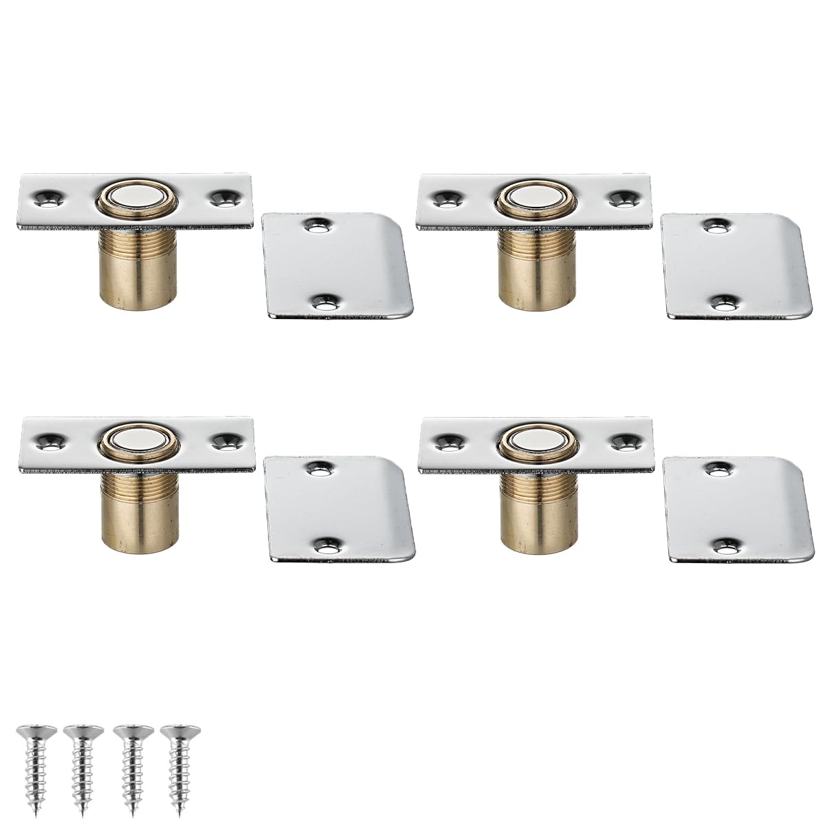 JQK Closet Door Ball Catch Hardware, Stainless Steel Catch Adjustable with Strike Plate, Brushed Satin Finish 2 Pack, HBC100-P2 — Amazon image 16